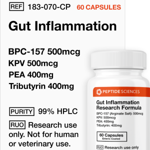 Gut Inflammation (60 Capsules) (Stable BPC-157, KPV, PEA, Tributyrin)
